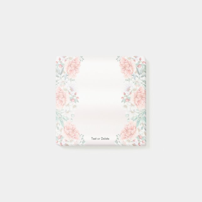 Blume für Wasserfarben Post-it Klebezettel (Vorderseite)