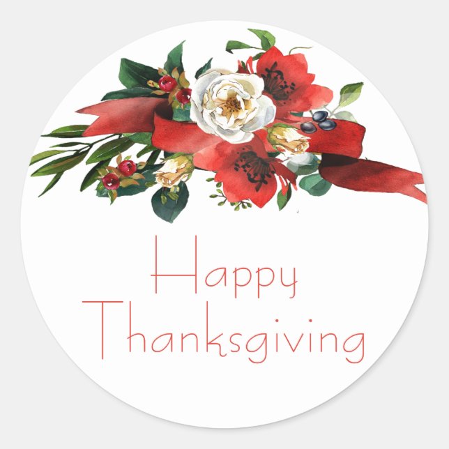 Blume für Wasserfarben Runder Aufkleber (Vorderseite)