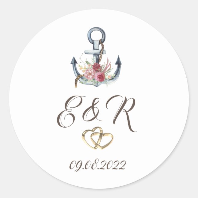 Blume für Wasserfarben Runder Aufkleber (Vorderseite)