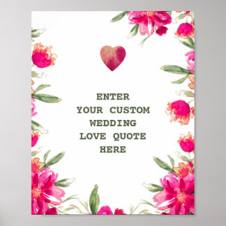 Blume für Wasserfarben - Sonderangebot für Hochzei Poster
