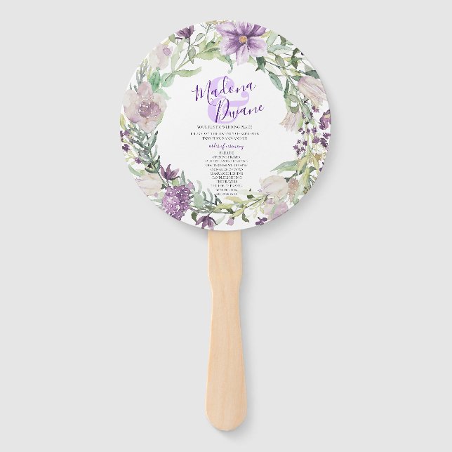 Blume für Wasserfarben und Lilac Fächer (Vorderseite)