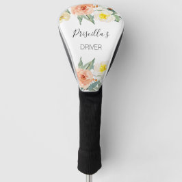 Blume für weibliche Pfirsich und Creme Golf Headcover