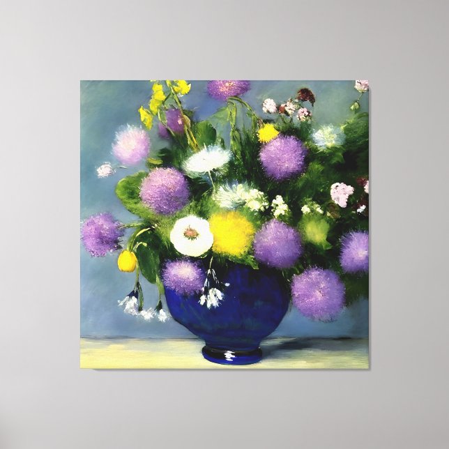 Blume für Weichfarben Leinwanddruck (Vorderseite)