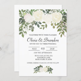 Blume für Weißrosen Einladung