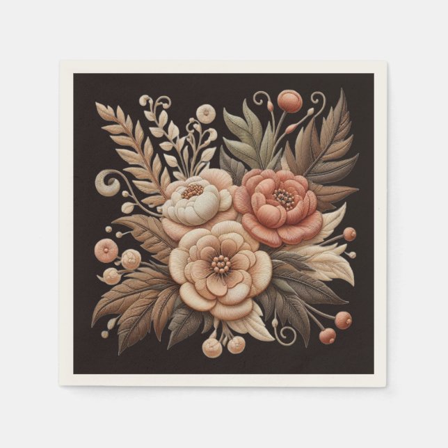Blume für Western in Ländern Serviette (Vorderseite)