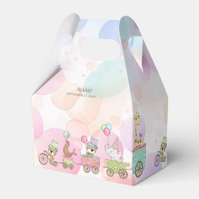 Blume für Zirkustiere Geschenkschachtel (Vorderseite)