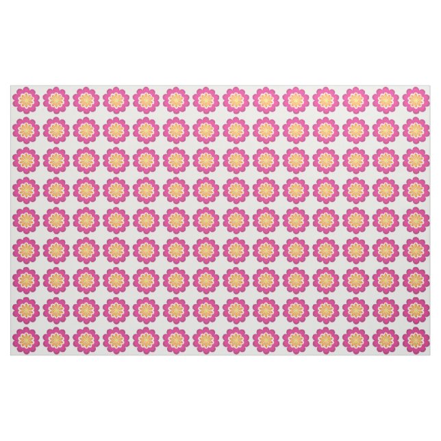 Blume Fusion_Geometric Sunburst_Poppy Fuchsia Stoff (Yard (91,4 cm))