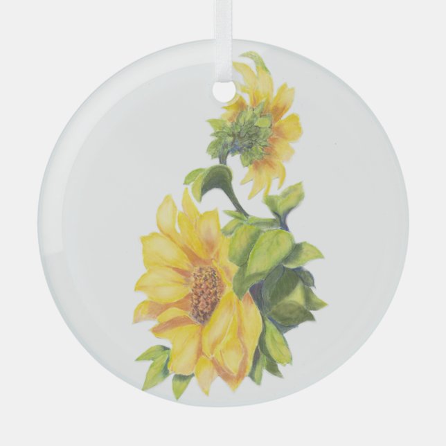 Blume Gadrden Ornament Aus Glas (Vorderseite)