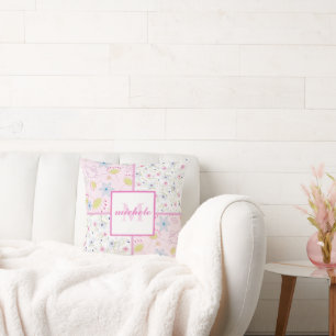 Blume Galore Mit Monogramm Kissen