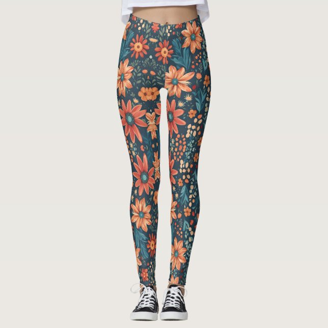 Blume Garden Magie Leggings (Vorderseite)