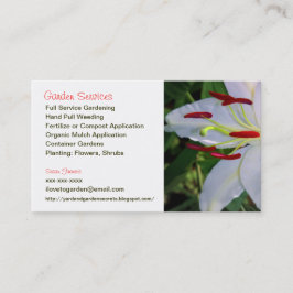 Blume Gardener Business Card Visitenkarte