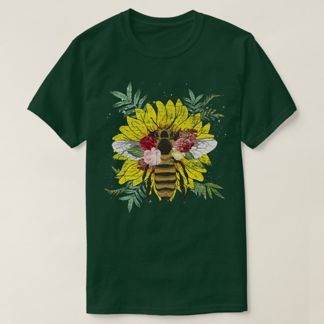 Blume Gardener Insekt Botanischer Garten Blütenbie T-Shirt (Design vorne)