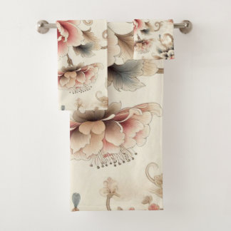 Blume Garten 4 Badetücher Badhandtuch Set