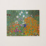 Blume Garten klimt gustav Hütte Puzzle<br><div class="desc">Ein klassisches Kunstwerk von Gustav Klimt,  Hütte Garden,  Bauergarten,  1907,  ist ein nahes Blumengarten,  ein buntes Blumengemälde.</div>