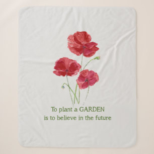 Blume Gartengarten Wasserfarbe Roter Mohn Kostenvo Sherpadecke