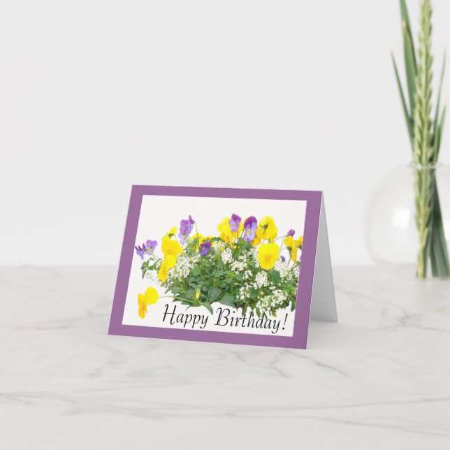 Blume Geburtskarte Karte (Vorderseite)