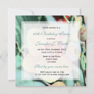 Blume Geburtstagsfeier im Art-Style Einladung