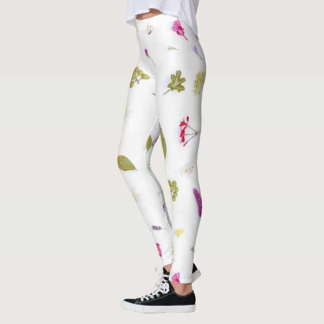 Blume gedruckte Leggings (Links)