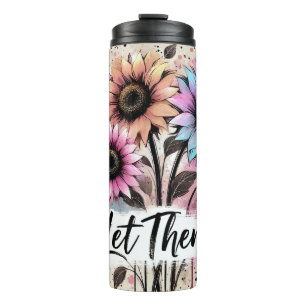 Blume gelassen thermosbecher