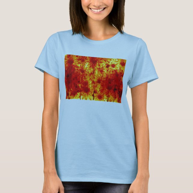 Blume Gemälde T - Shirt (Vorderseite)