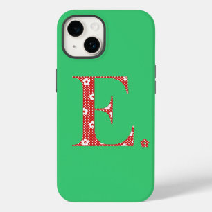 Blume Gemustert Letter E red & dots) Case-Mate iP Case-Mate iPhone 14 Hülle