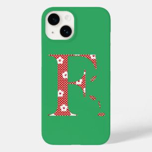 Blume Gemustert Letter F (red & dots) Case-Mate iP iPhone 14 Hülle