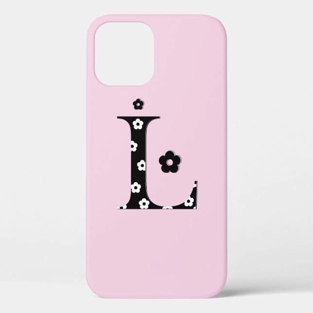 Blume Gemustert Letter L Barely There iPod Case (Rückseite)