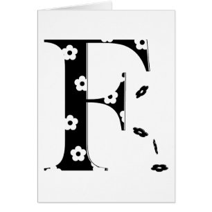 Blume Gemusterter Buchstabe F