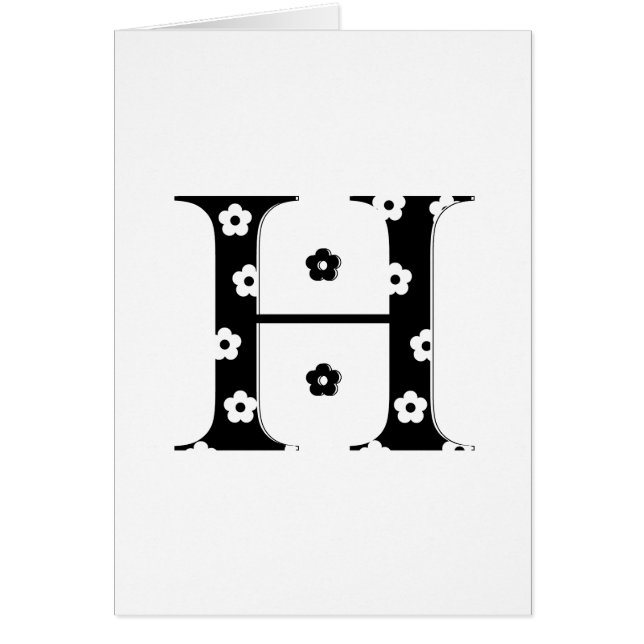 Blume Gemusterter Buchstabe H (Vorne)