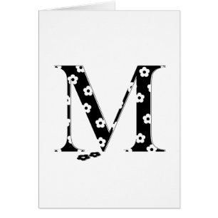 Blume Gemusterter Buchstabe M