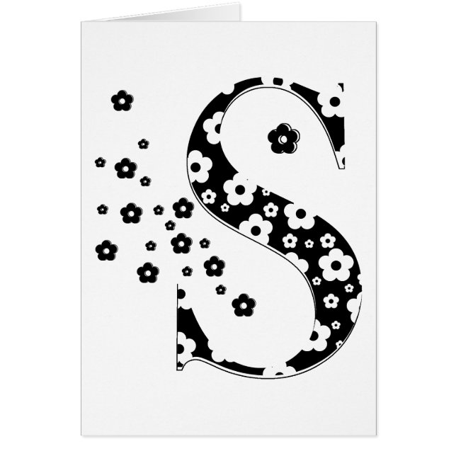 Blume Gemusterter Buchstabe S (Vorne)