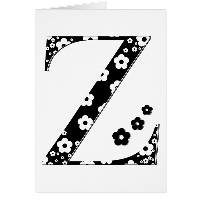 Blume Gemusterter Buchstabe Z (Vorne)