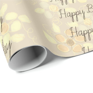 Blume Gemusterter Designer Geschenkpapier