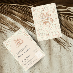 Blume Gender Reveal Baby Shower Einladung