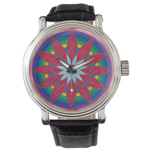 Blume geometrischer Pinata Armbanduhr