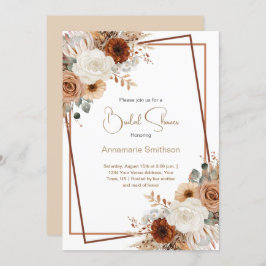 Blume Geometrisches Brautparty | Einladung