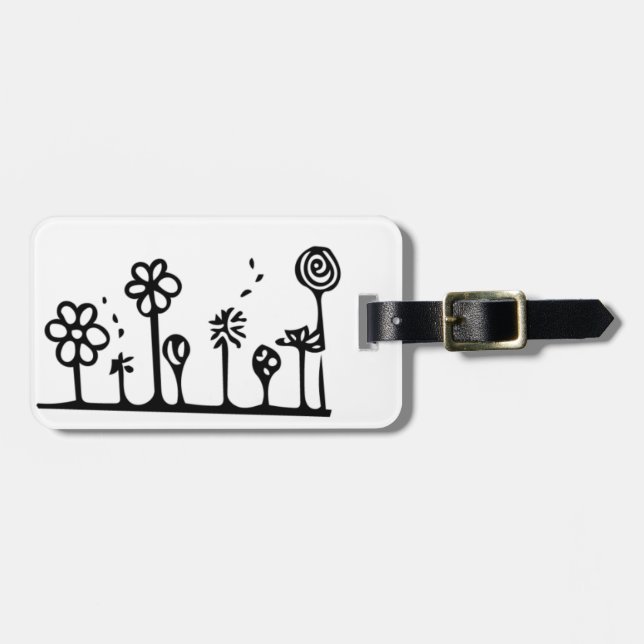 Blume Gepäckmarke Gepäckanhänger (Vorderseite horizontal)