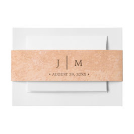 Blume Gerbera auf der Abstrakten Pfirsichhochzeit Einladungsbanderole