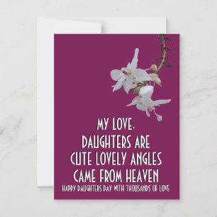 BLUME-GESCHENK FÜR DEN TOCHTERTAG POSTKARTE