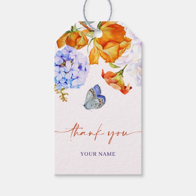 Blume Geschenkanhänger (Vorderseite)