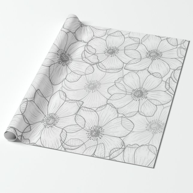 Blume Geschenkpapier (Ungerollt)