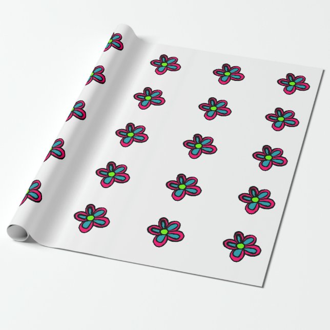 Blume Geschenkpapier (Ungerollt)