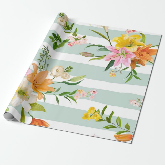 Blume Geschenkpapier (Ungerollt)