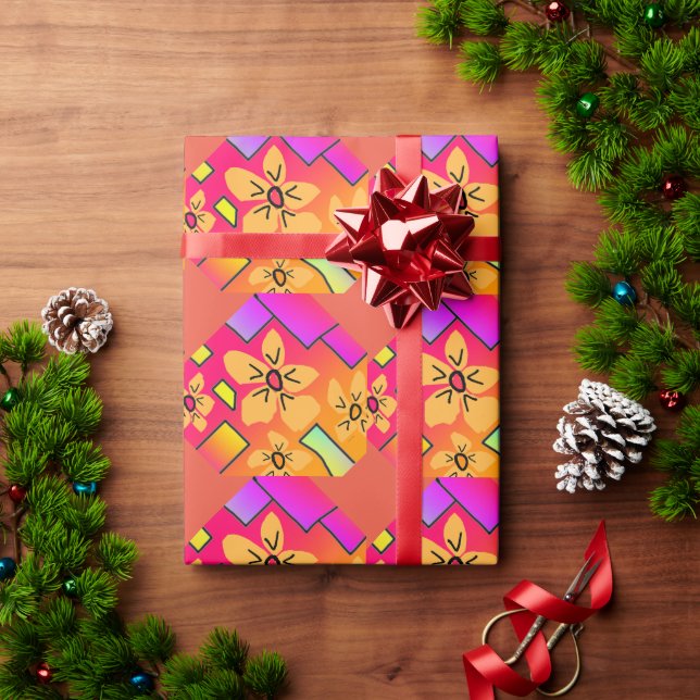 Blume Geschenkpapier (Feiertagsgeschenk)