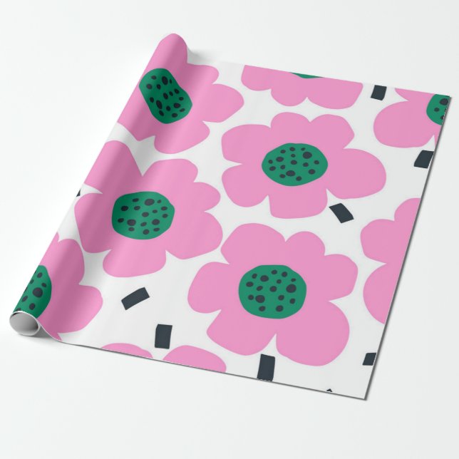 Blume Geschenkpapier (Ungerollt)