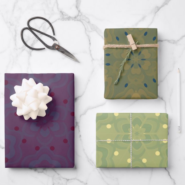 Blume Geschenkpapier Set (Vorderseite)