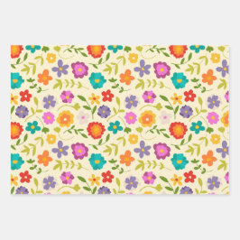 Blume Geschenkpapier Set