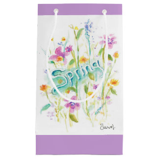 Blume Geschenktasche lila Lavendel Kleine Geschenktüte