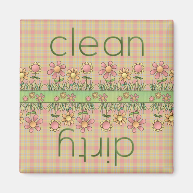 Blume Geschirrspülmaschine Magnet (Vorne)