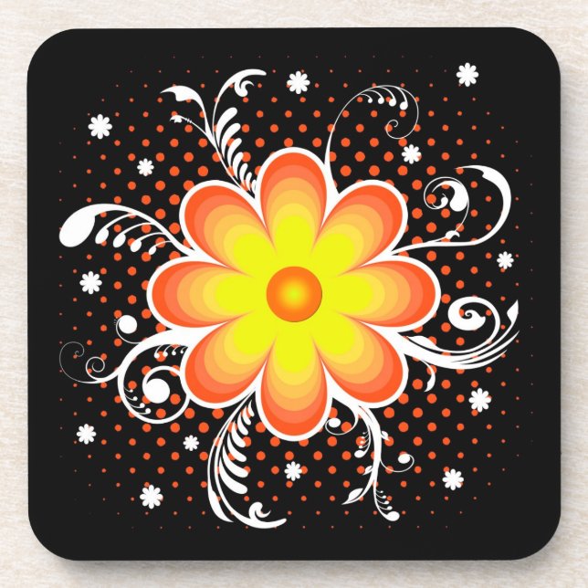 Blume Getränkeuntersetzer (Vorderseite)